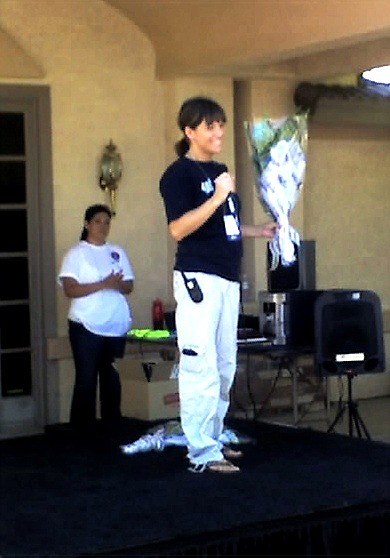 Jenny acting as Mistress of Ceremonies.