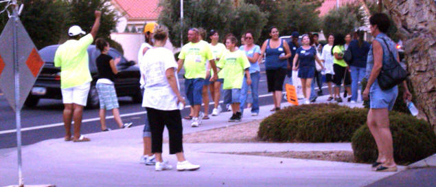 The walkers' triumphant return.