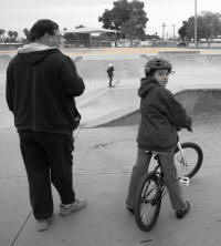 Grandpa Michael and Zach at Reed Park.