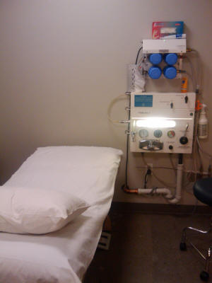 The hydrocolonic station at the SCNM clinic.