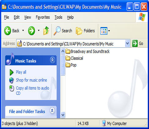 Music folder