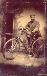 A typical tintype (ferrotype) studio portrait.