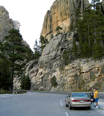 First sight of Mount Rushmore