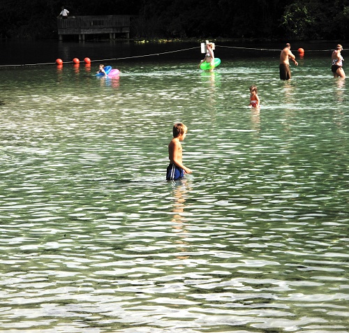 Zach wading in Alexander Springs.