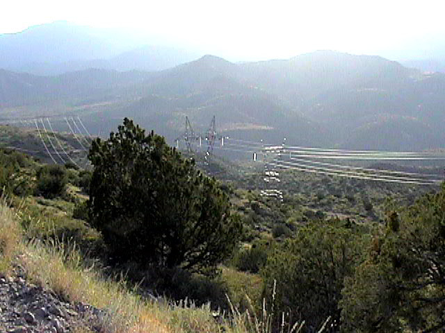 Power lines festoon the Fossil Springs Wilderness
