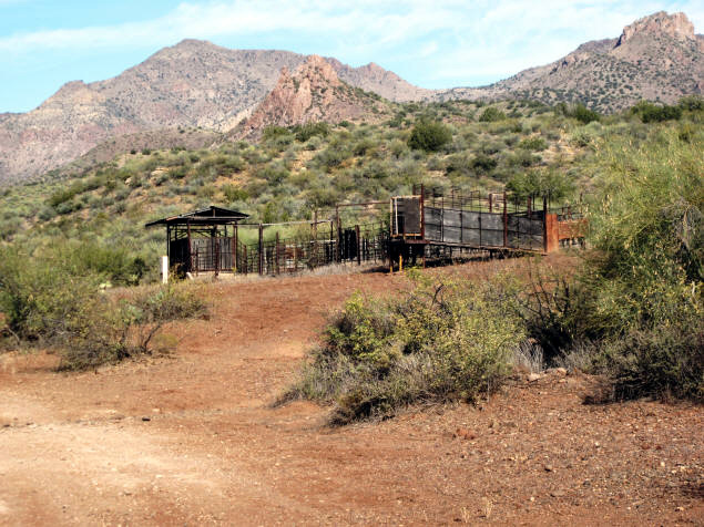 Animal pen is now deserted.