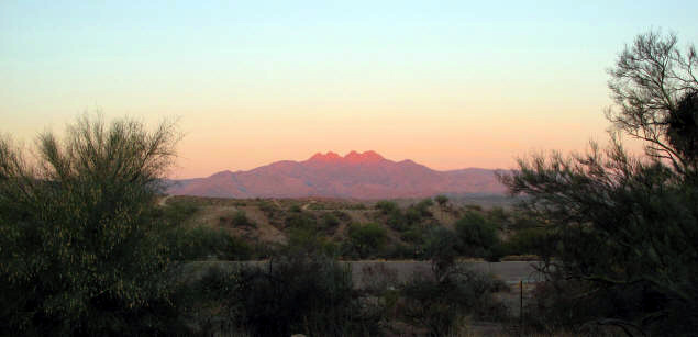Sunset on Four Peaks.