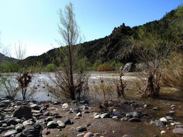 The current continues to flow through the pond.