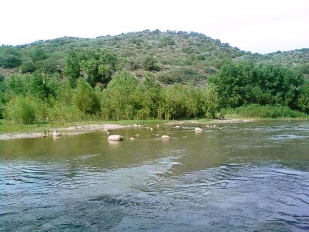 The wider, upstream section of the Verde.