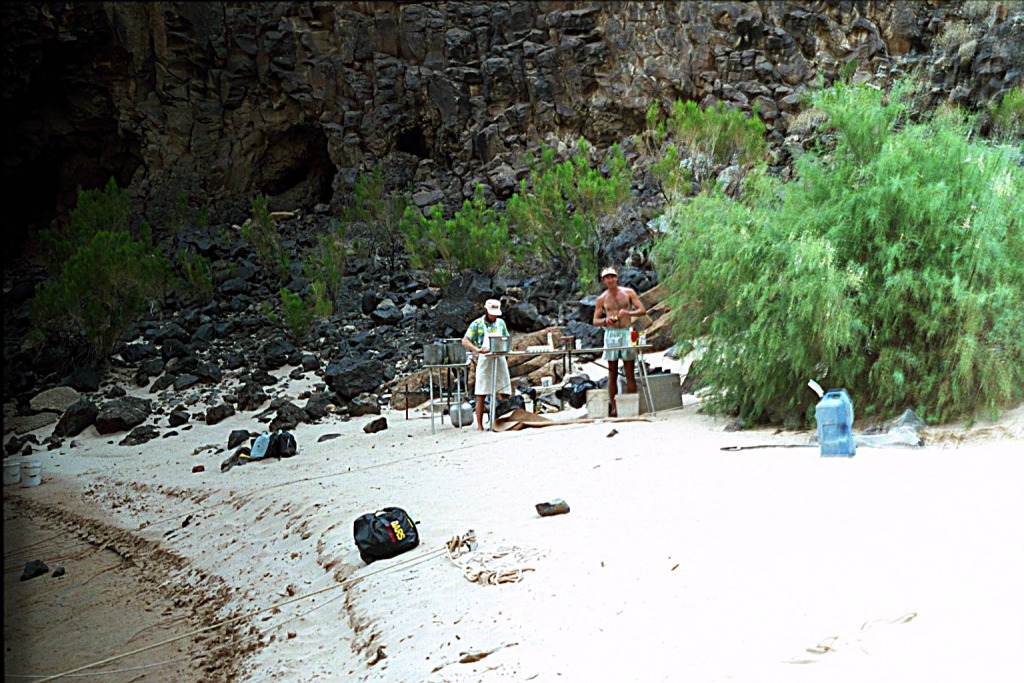 The Guys Prepare Dinner While We Set Up Camp
