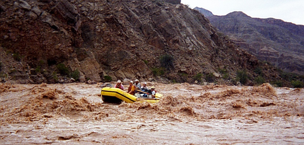 Approaching the rapid.