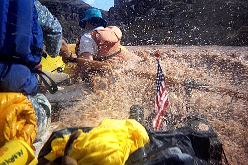 Splashed.