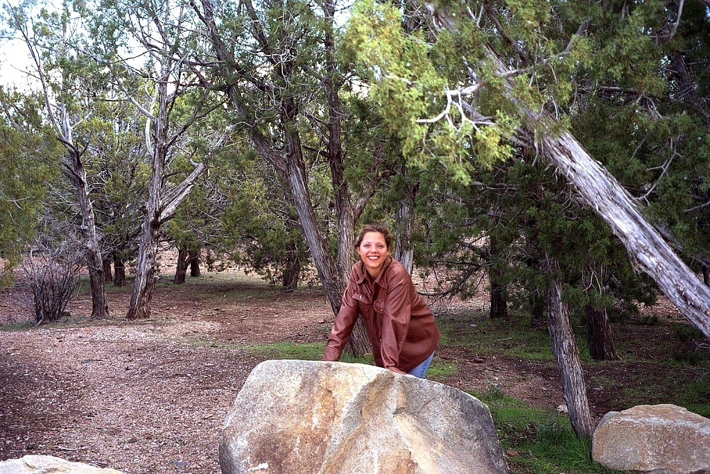 Karen at the Hell Canyon campground.