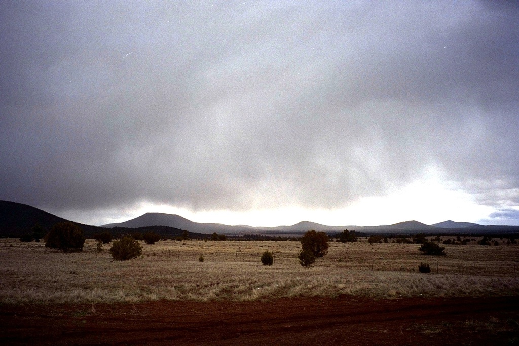 Threatening clouds near Grand Canyon.