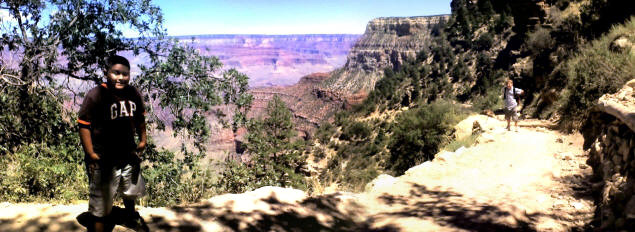Chris and Zach on Bright Angel Trail.