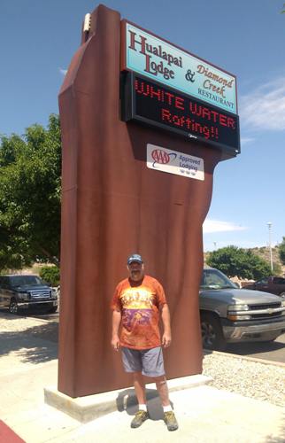 Me with my nifty Hualapai T-shirth, at the Hualapai lodge.