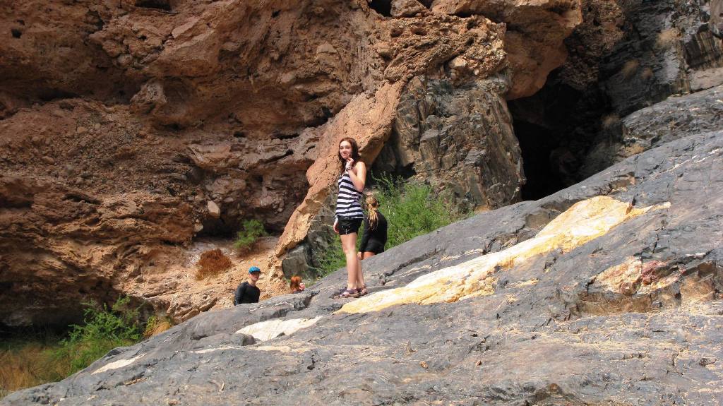 Brianna on the way to Travertine Falls.
