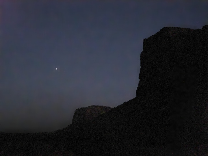 The conjunction of Jupiter and Uranus was the first star of the night.