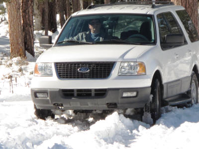 Michael in our trusty 4WD Ford Expedition.