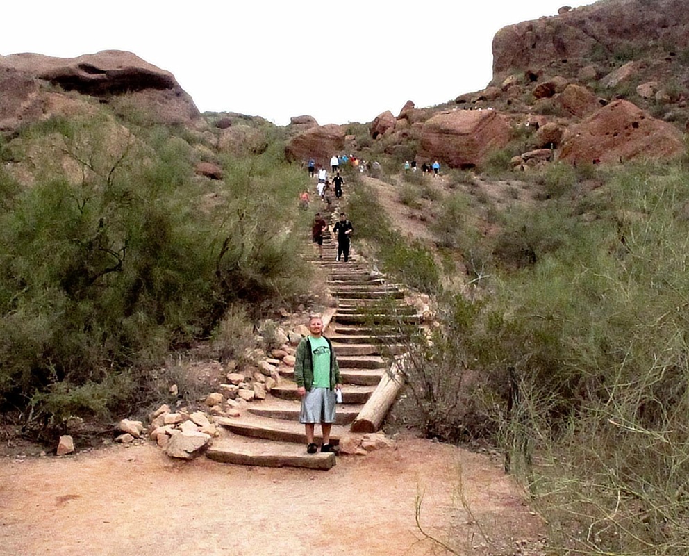Jason at the head of Echo Mountain Trail.