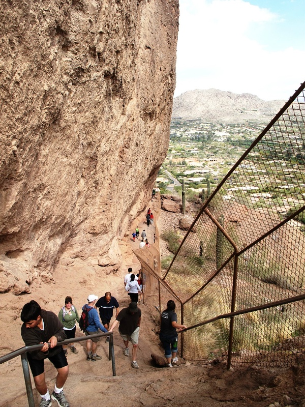 A steep section of Echo Canyon Trail.
