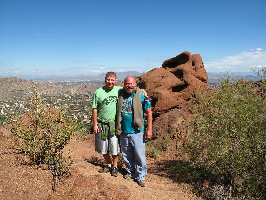 Jason and Your Blogger on Echo Canyon Trail.