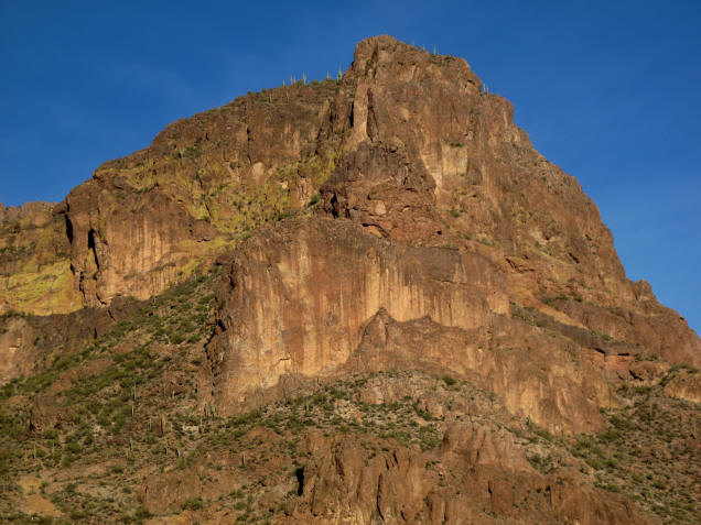 The wall of the Superstitions loomed as we approached.