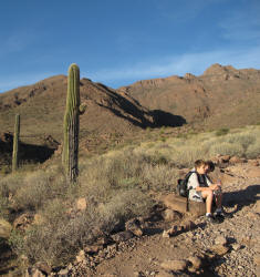 Zach and Josh take a hiking break.