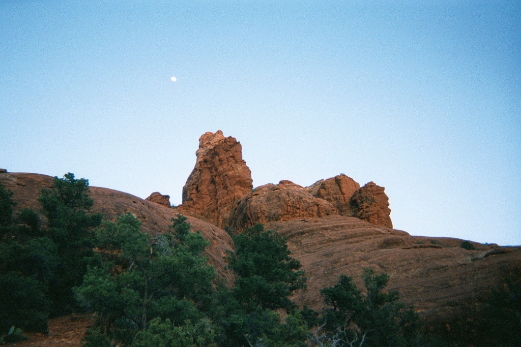 Moon over Bell Rock