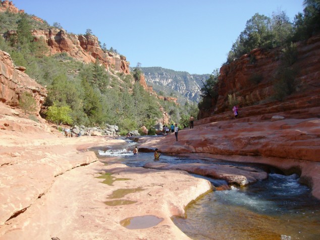 The slide rock at Slide Rock.