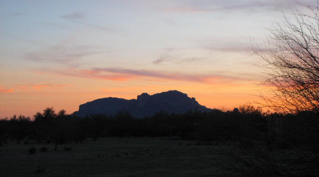Sunset over Saddle Mountain
