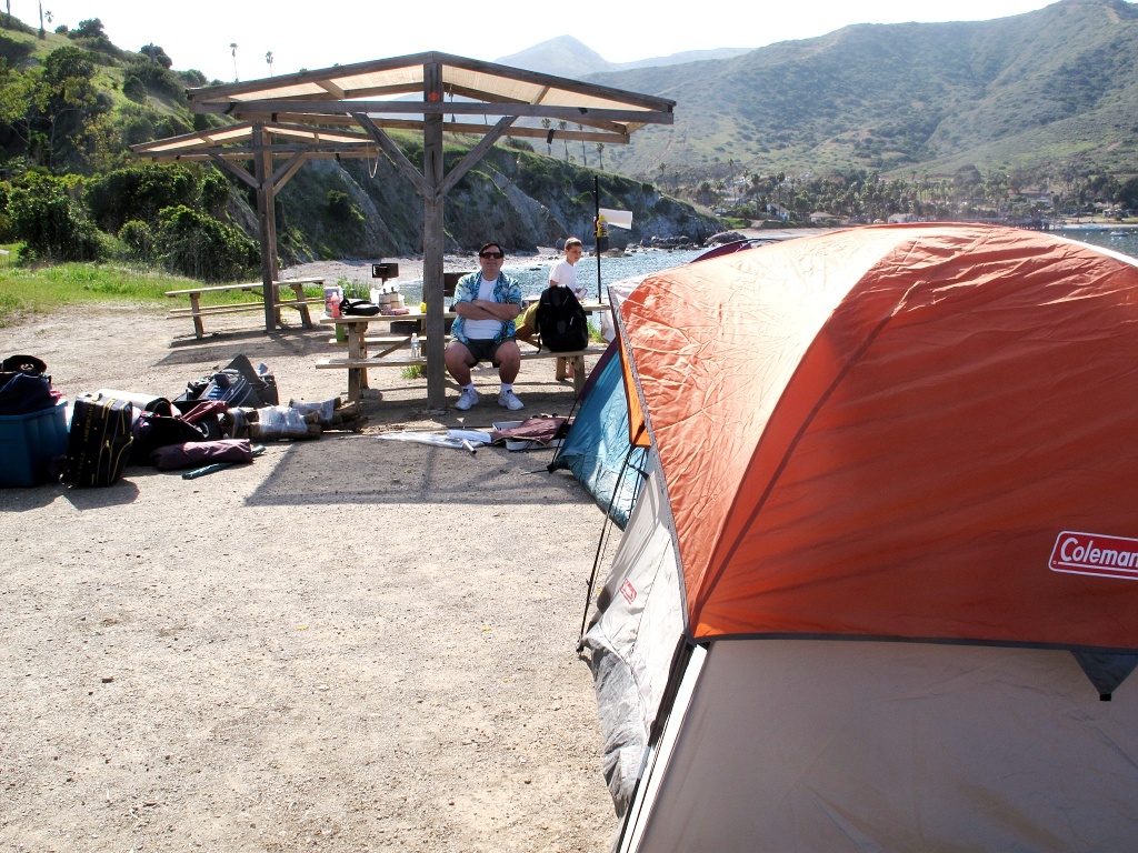 Our tents, all in a row.