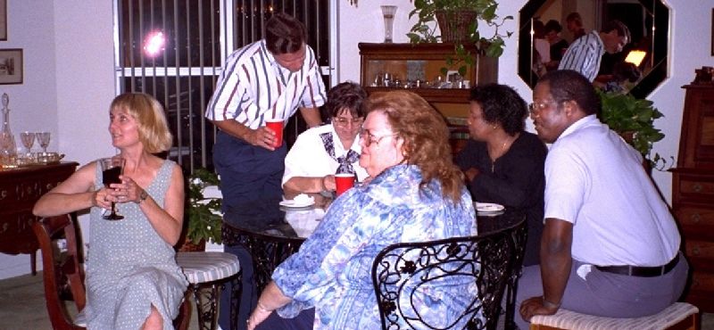 <b>Susan, Dennis, ???, Anne (friend of Diana), Barbara (wife of Thomas), Thomas</b><br />Thomas dad taught me photography and allowed me use of his darkroom, for which I'll forever be grateful. And, by coincidence, his wife Barbara is my sister Louise's best friend. But it's not much of a coincidence&mdash;St. Augustine is still very much a small town, and everyone knows everyone else!