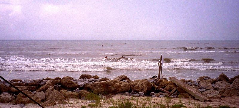 <b>We're too far away to see, but Ken and I are swimming!</b><br />I found it interesting that we had a beach party and only two of us actually went in the water.