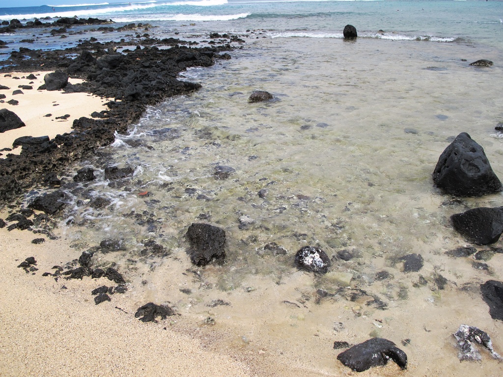 Clear water.