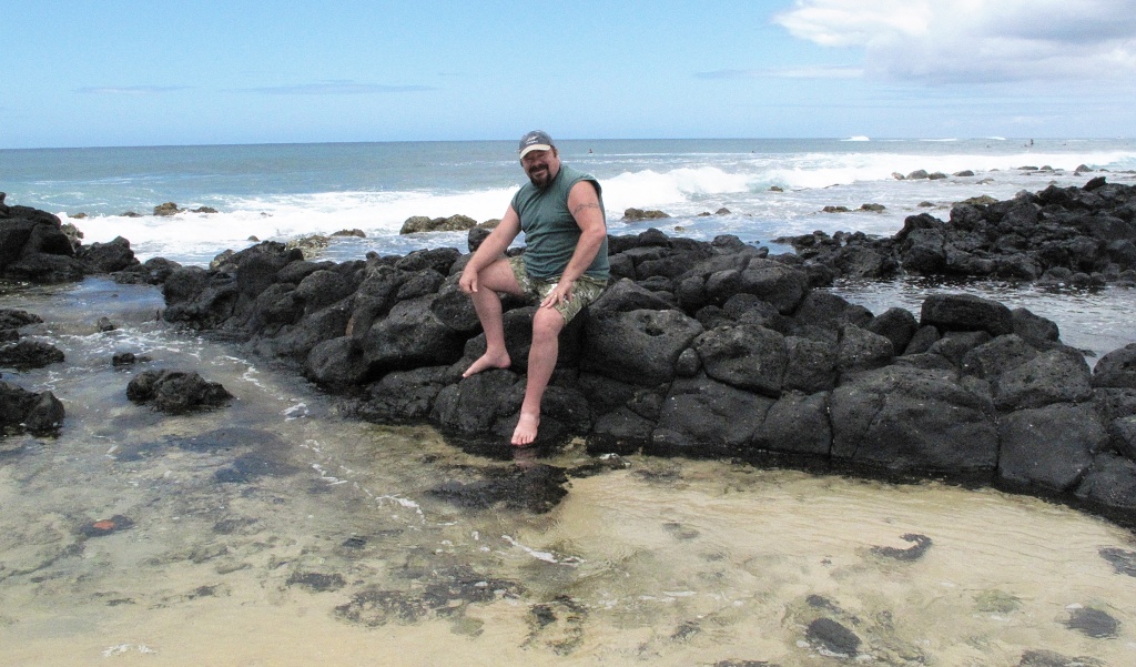 Your blogger, on the rocks.