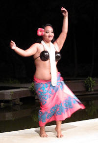 Hula dancer in the show.