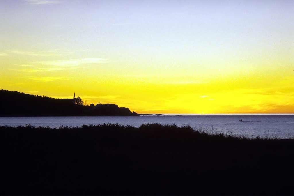 Sunset over the St. Lawrence River.
