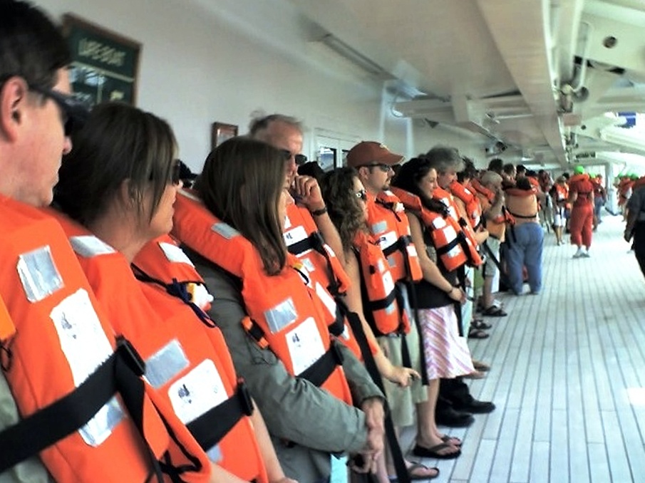 Emergency Drill: We will now sing 'Nearer My God To Thee'.