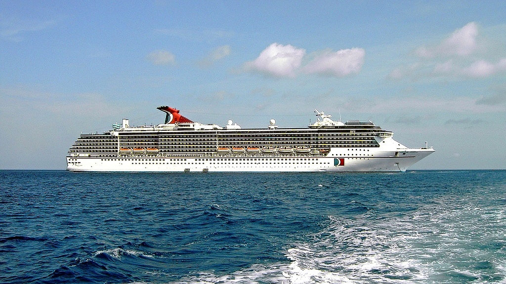 Our first full look at the Carnival Legend from the outside.
