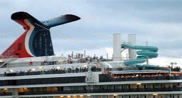 The waterslide on the Carnival Legend.
