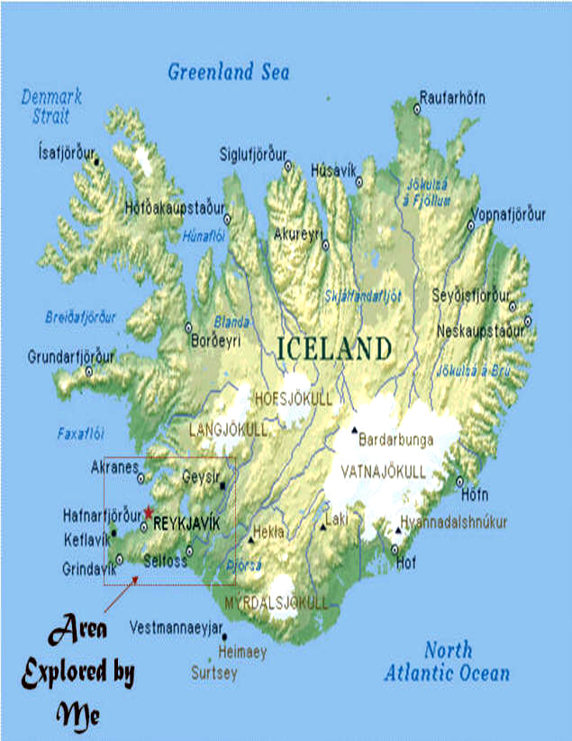 Map of Iceland