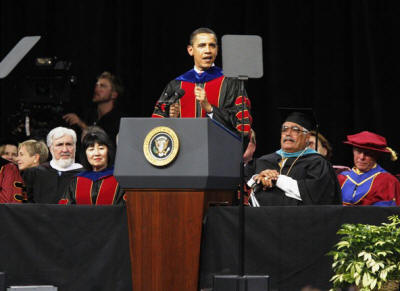 President Obama and the platform party.